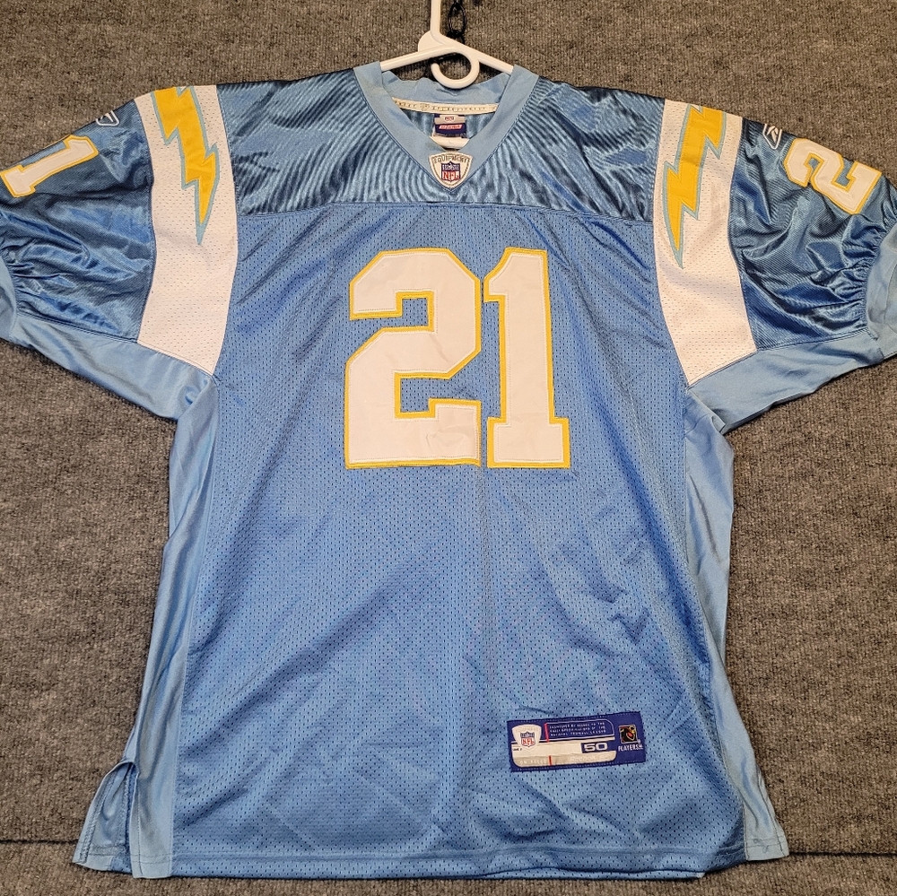 San Diego Chargers Football Jersey with Number 21 Ladanian Tomlinson Size 50